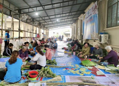 Hội Liên hiệp Phụ nữ huyện Châu Thành tổ chức Ngày hội gói bánh tét Xuân Ất Tỵ 2025