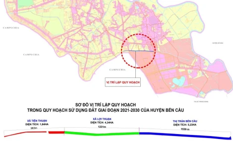 Bến Cầu: Công bố quy hoạch chi tiết tỷ lệ 1/500 khu tái định cư kênh Đìa Xù