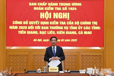 Công bố quyết định kiểm tra của Bộ Chính trị đối với Ban Thường vụ Tỉnh ủy Tiền Giang, Bạc Liêu, Kiên Giang, Cà Mau