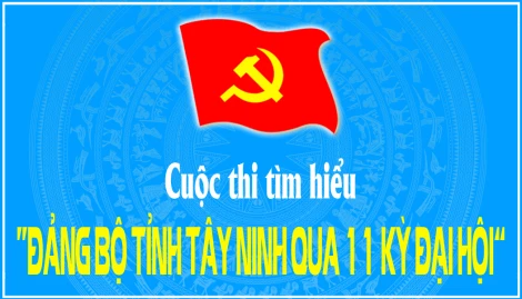 Kết quả chung cuộc thi tìm hiểu “Đảng bộ tỉnh Tây Ninh qua 11 kỳ Đại hội” trên internet