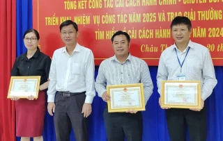 Châu Thành: Tỷ lệ hồ sơ giải quyết trước hạn, đúng hạn đạt 99,88%