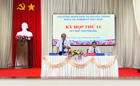 HĐND thị xã Hoà Thành thông qua nghị quyết sắp xếp, tinh gọn tổ chức bộ máy