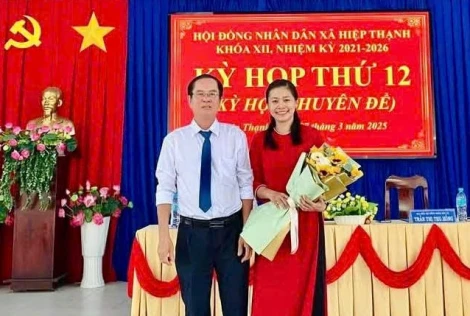 Bà Mai Thị Cẩm Thơ đắc cử chức danh Chủ tịch UBND xã Hiệp Thạnh, khoá XXII, nhiệm kỳ 2021-2026