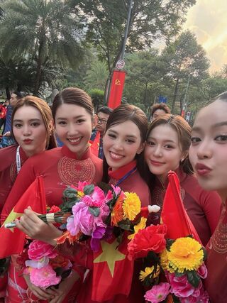 Dàn Hoa hậu chia sẻ cảm xúc sau khi tham gia lễ diễu binh, diễu hành dịp Đại lễ 30/4