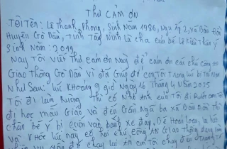 Người dân viết thư cảm ơn Cảnh sát giao thông