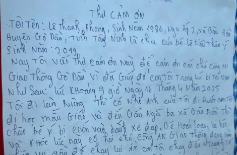 Người dân viết thư cảm ơn Cảnh sát giao thông