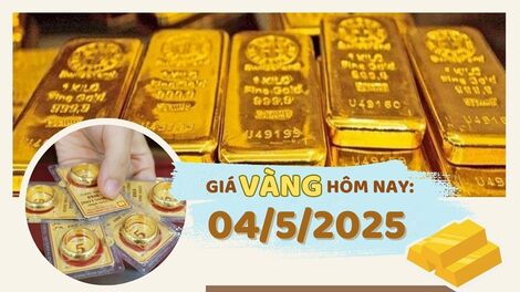 Giá vàng hôm nay 4/5: Giảm sâu