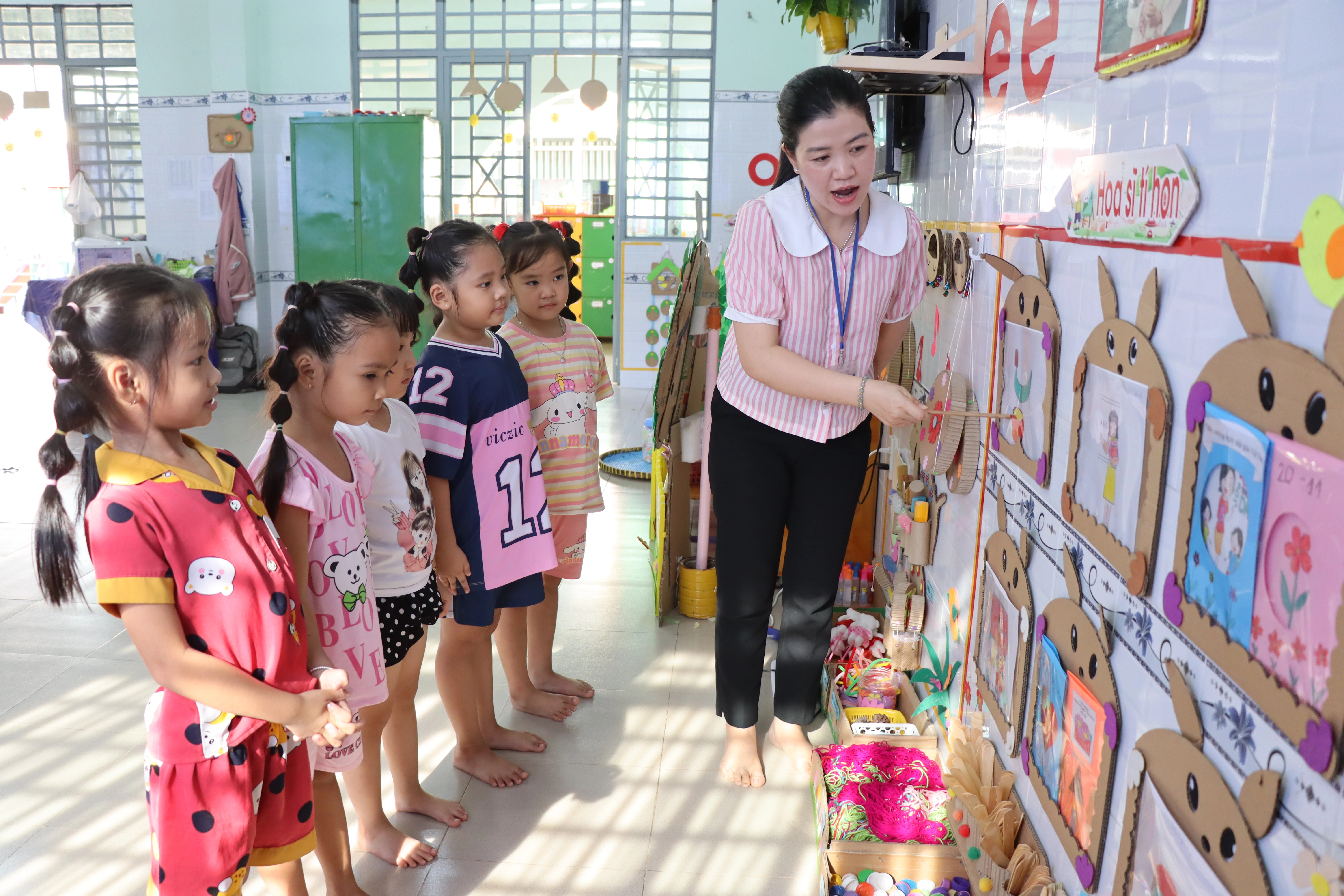 Giáo viên mầm non trên địa bàn huyện Châu Thành.