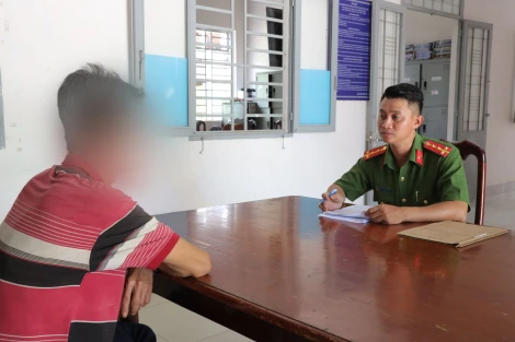 Làm việc đối tượng có hành vi quấy rối đường dây nóng Công an Tây Ninh