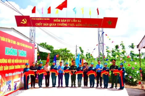 Tân Châu: Khánh thành tuyến đường nội bộ điểm dân cư liền kề Chốt dân quân thường trực Bàu Sen