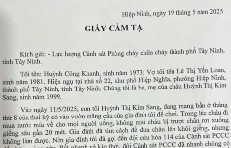 Người dân gửi thư cảm ơn lực lượng Cảnh sát phòng cháy, chữa cháy và cứu nạn, cứu hộ