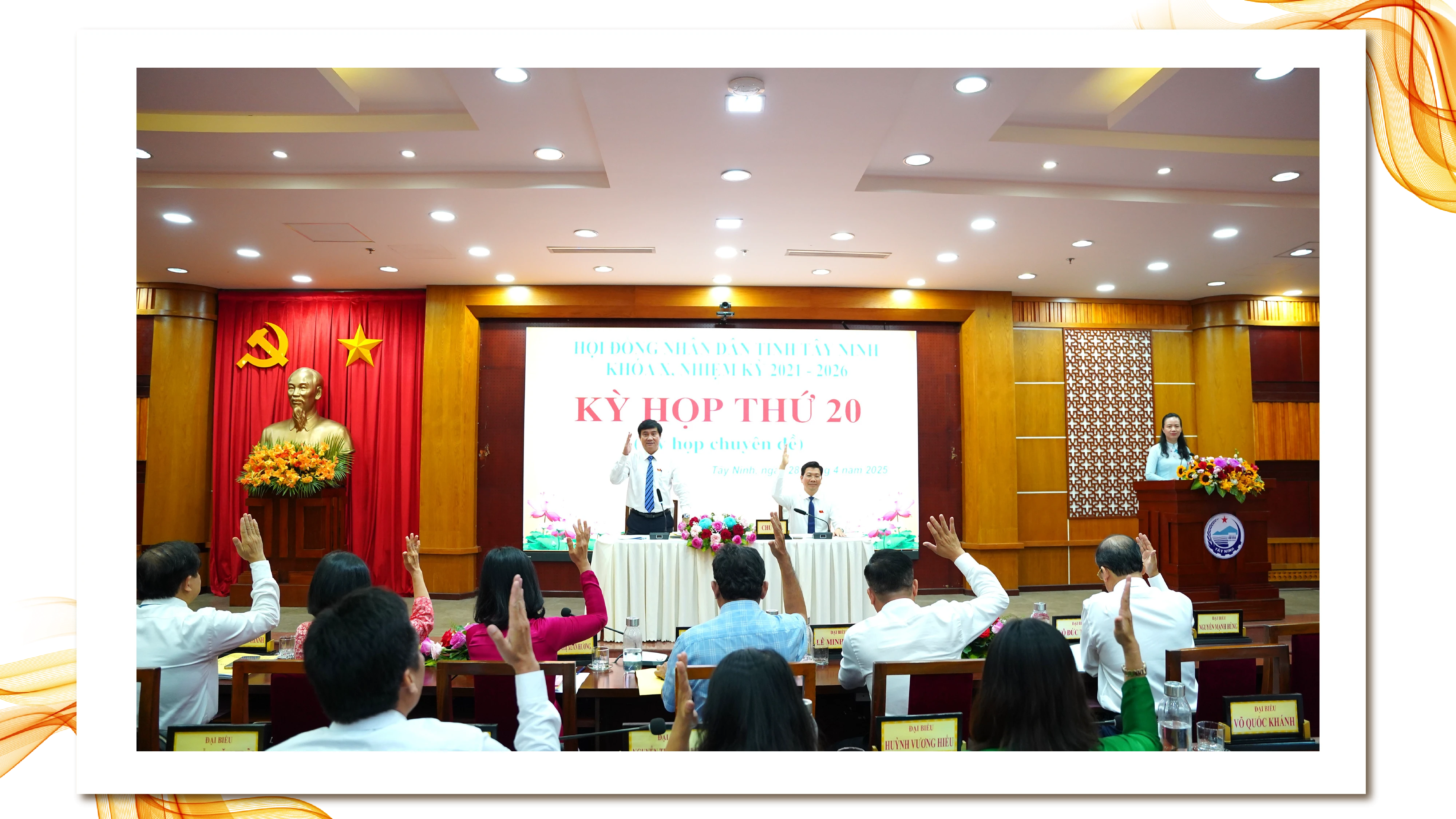 Kỳ họp thứ 20 thông qua nghị quyết tán thành chủ trương sắp xếp các đơn vị hành chính cấp xã của tỉnh Tây Ninh năm 2025