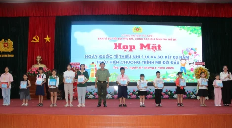 Công an tỉnh: Họp mặt Ngày Quốc tế Thiếu nhi 1.6