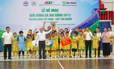 U11 Dương Minh Châu vô địch Giải bóng đá nhi đồng năm 2025