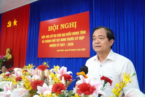 Đại biểu HĐND tỉnh, thành phố Tây Ninh tiếp xúc cử tri xã Bình Minh trước kỳ họp