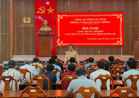 Trảng Bàng: Tuyên truyền, phổ biến Luật Trật tự, an toàn giao thông đường bộ