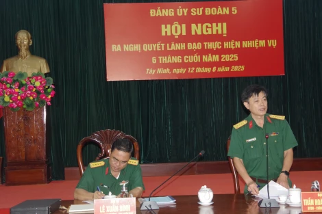 Đảng uỷ Sư đoàn 5 lãnh đạo hoàn thành tốt nhiệm vụ 6 tháng đầu năm 2025