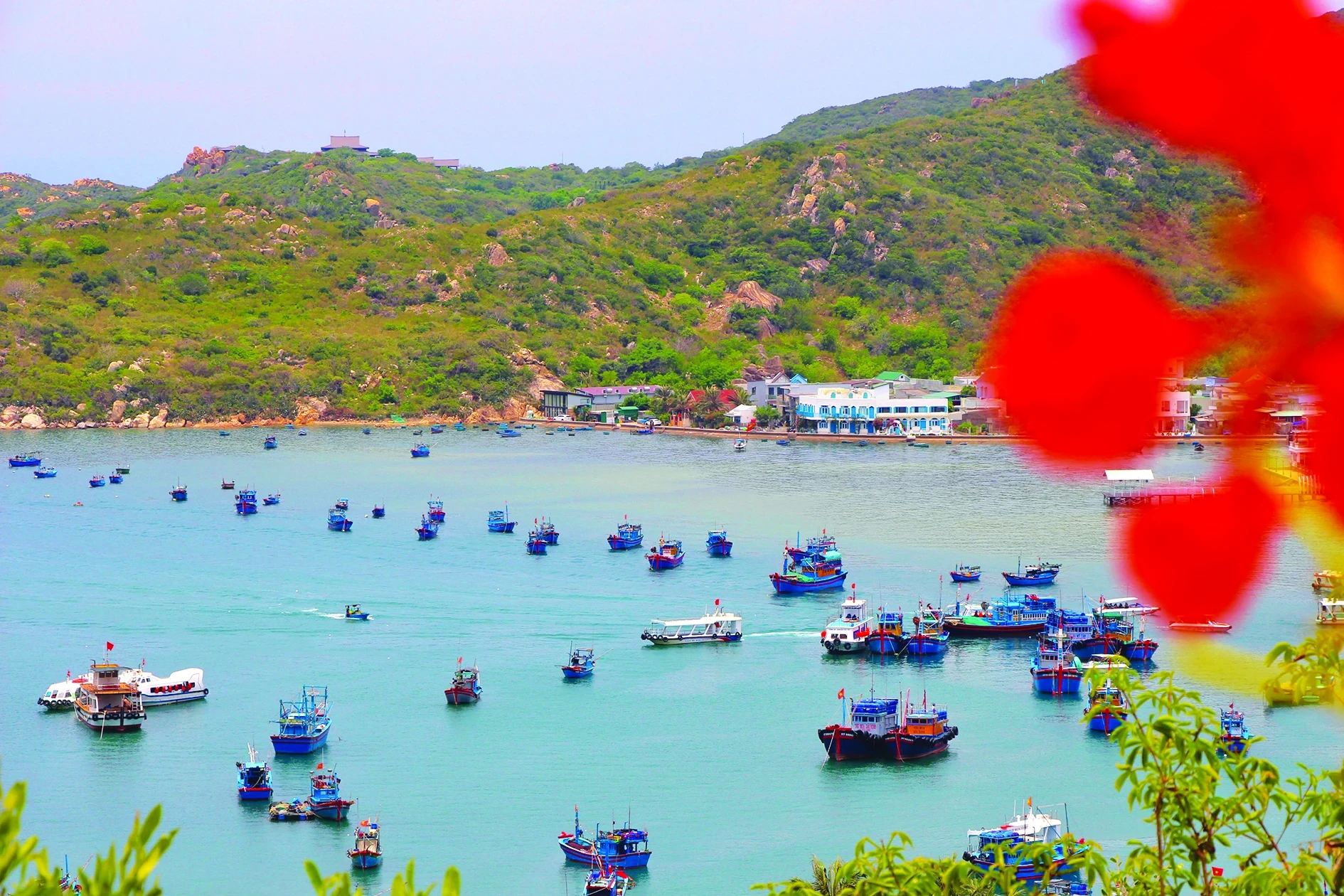 Vẻ đẹp yên bình của làng chài Vĩnh Hy nhìn từ trên cao