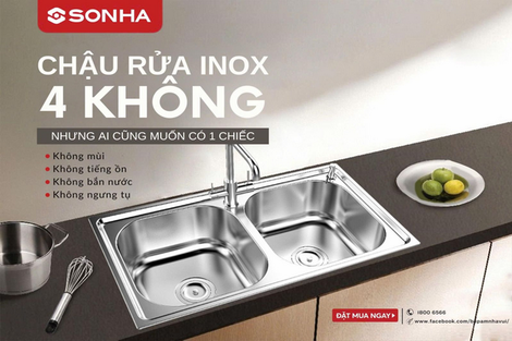 Chậu rửa bát inox Sơn Hà – Nâng tầm thẩm mỹ và tiện nghi cho gian bếp