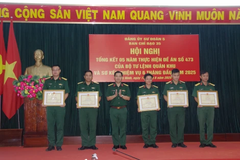 Đảng uỷ Sư đoàn 5: Tổng kết 5 năm thực hiện Đề án 473 của Bộ Tư lệnh Quân khu 7