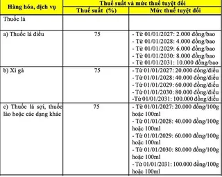 Thuốc lá bị đánh thuế 10.000 đồng/bao