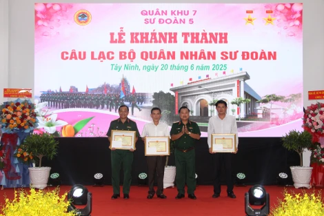 Khánh thành Câu lạc bộ quân nhân Sư đoàn 5