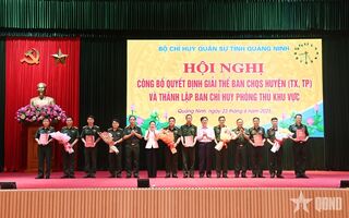 Quảng Ninh: Công bố Quyết định giải thể Ban CHQS huyện (thị xã, thành phố)