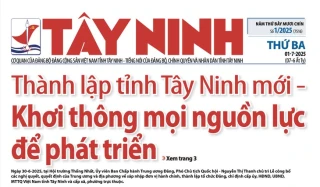 Bản in Báo Tây Ninh ra số đầu tiên ngày hợp nhất tỉnh, mỗi tuần phát hành 5 kỳ