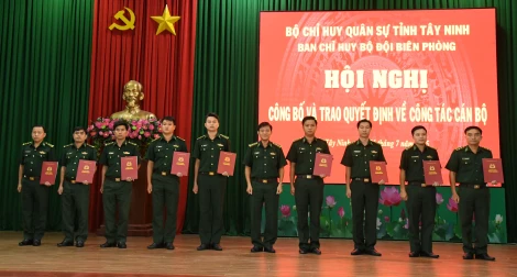 Bộ đội Biên phòng Tây Ninh: Điều động, bổ nhiệm 110 sĩ quan