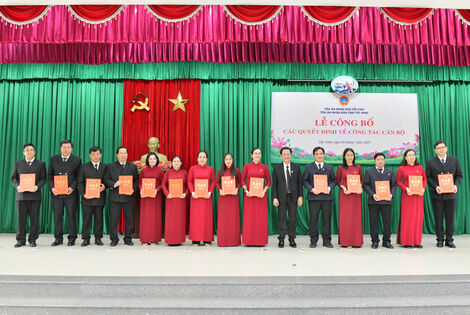 Tòa án nhân dân tỉnh bổ nhiệm lãnh đạo các Tòa, phòng chuyên trách
