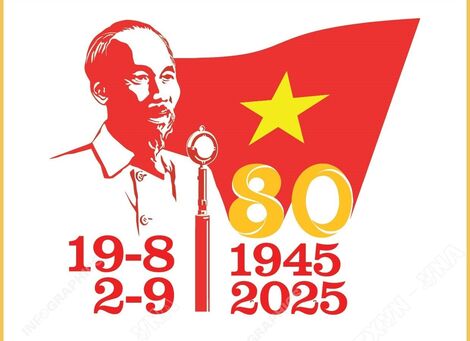 Tuyên truyền kỷ niệm 80 năm Cách mạng Tháng Tám: Mẫu logo chính thức