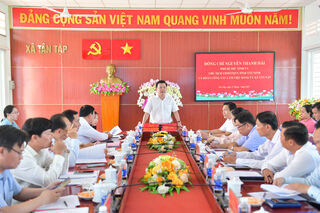 Phó Bí thư Tỉnh ủy Nguyễn Thanh Hải làm việc với Đảng ủy xã Tân Tập