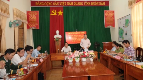 Phó Chủ tịch UBND tỉnh Nguyễn Minh Lâm làm việc với Ban Quản lý Vườn Quốc gia Lò Gò – Xa Mát