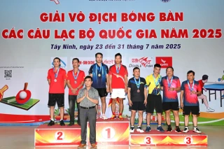 Giải Vô địch bóng bàn các câu lạc bộ quốc gia năm 2025: Trao 47 bộ huy chương cho các đội và cá nhân