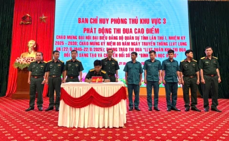 Ban Chỉ huy phòng thủ khu vực 3 – Tân Ninh phát động thi đua cao điểm