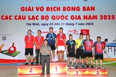Giải Vô địch bóng bàn các câu lạc bộ quốc gia năm 2025: Trao 47 bộ huy chương cho các đội và cá nhân