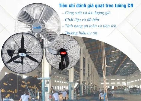 Top các mẫu quạt treo tường công nghiệp bán chạy năm 2025 – Đánh giá và gợi ý