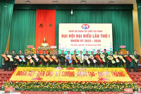 Đại hội đại biểu Đảng bộ Quân sự tỉnh nhiệm kỳ 2025-2030 thành công tốt đẹp