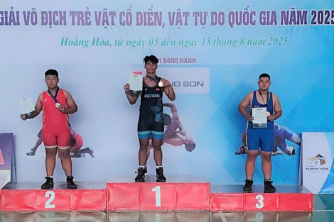 Đội tuyển vật Long An giành 6 huy chương giải Vô địch trẻ vật cổ điển, vật tự do Quốc gia