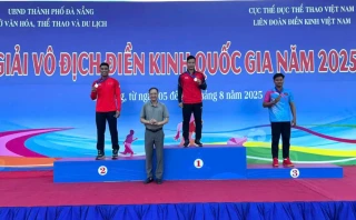 Hoài Văn giành Huy chương Vàng ném lao tại giải Vô địch điền kinh Quốc gia năm 2025