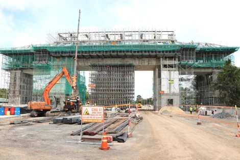 Dự án xây dựng Cửa khẩu Quốc tế Tân Nam phấn đấu hoàn thành vào cuối tháng 8/2025