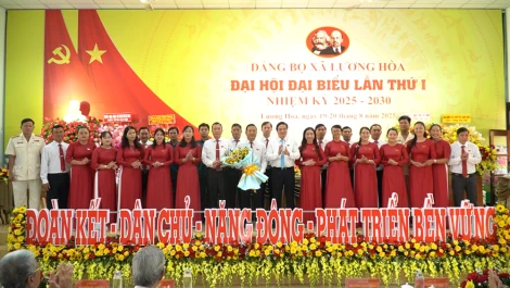 Đồng chí Lê Văn Lộc giữ chức vụ Bí thư Đảng ủy xã Lương Hòa, nhiệm kỳ 2025 - 2030