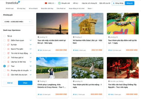 Khám phá mọi miền tổ quốc với tour du lịch 1 ngày của Traveloka
