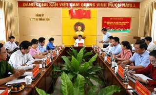 Phó Bí thư Tỉnh ủy Nguyễn Thanh Hải làm việc với Ban Thường vụ Đảng ủy phường Khánh Hậu