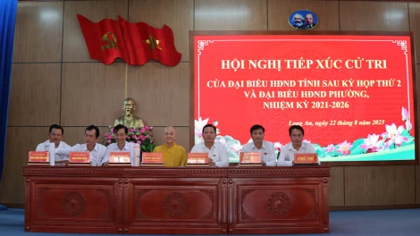 Tổ đại biểu HĐND tỉnh số 14 tiếp xúc cử tri 3 phường Long An, Tân An và Khánh Hậu