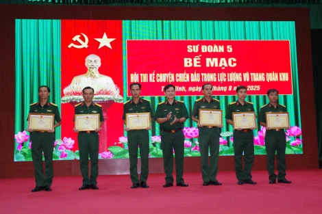 Bế mạc Hội thi Kể chuyện chiến đấu trong lực lượng vũ trang Quân khu
