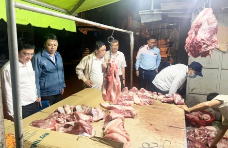 Xã Cần Giuộc kiểm tra các hoạt động giết mổ, mua bán động vật và sản phẩm động vật
