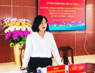 Đoàn công tác Ủy ban Kiểm tra Trung ương làm việc tại xã Tân Tập