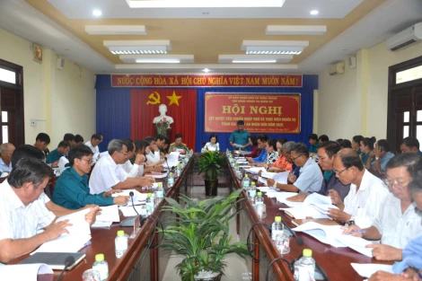 Chiều 29/8, Hội đồng Nghĩa vụ quân sự xã Châu Thành, tỉnh Tây Ninh tổ chức Hội nghị xét duyệt tiêu chuẩn nhập ngũ và thực hiện nghĩa vụ tham gia Công an Nhân dân năm 2026. Chủ tịch UBND xã, Chủ tịch Hội đồng Nghĩa vụ quân sự xã Châu Thành Võ Thị Ánh Hậu chủ trì hội nghị.