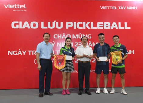 Viettel Tây Ninh tổ chức Giải pickleball chào mừng kỷ niệm ngày thành lập đơn vị